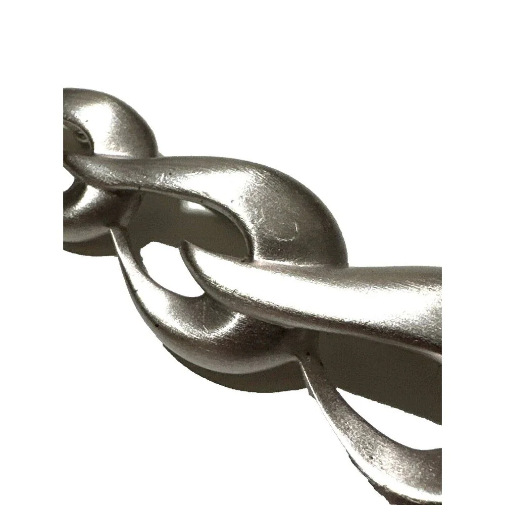 Vintage MONET MCM Modernist Abstract Swirl Loop Brooch Pin 3